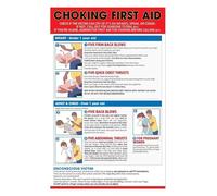 ITCLEYMDZV Choking Poster Abdominal Thrusts and Back Blows First Aid Wall Chart for Food Service Workplace School Training(Framed,16x24inch(40x60cm))