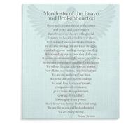 ITCLEYMDZV Courage and Vulnerability Inspirational Canvas Wall-Art for Office Space Emotional Strength Decor(Framed,16x24inch(40x60cm))