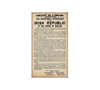 ITCLEYMDZV Historical Irish Proclamation Poster 1916 Easter Rising Declaration Independence Wall-Art for Home Office Study Decor(Unframed,16x24inch(40x60cm))
