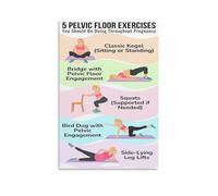 ITCLEYMDZV Pelvic Floor Exercises for Pregnancy - Complete Workout Guide & Bladder Control Wall-Art(Unframed,16x24inch(40x60cm))