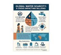 ITCLEYMDZV Save Water Guide Educational Poster Water Conservation Awareness Canvas Wall-Art for School Kitchen Home Decor(Unframed,16x24inch(40x60cm))
