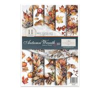 ITD Collection - Carta di riso Decopatch - Carta decoupage - Carta per decoupage - Fogli di carta Rice Paper - A4 29,7 x 21 cm - Autumn Wreath - RP-076