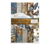 ITD Collection - Carta di riso per Decopatch - Carta per découpage - Carta a motivi per tecnica delle tovaglioli - Fogli di carta di riso - A4 29,7 x 21 cm - Ispirato a Klimt - RP-072