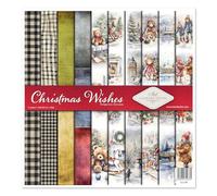 ITD Collection - Carta Scrapbook - Set di scrapbooking - Carta decorativa per fai da te - 310 x 310 mm - 10 fogli + 1 - Christmas Wishes - SLS-086