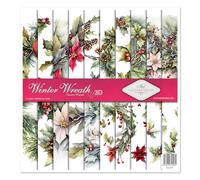 ITD Collection - Carta Scrapbook - Set per scrapbooking - Carta decorativa per fai da te - 310 x 310 mm - 10 fogli + 1 - Winter Wreath - SLS-078