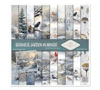 ITD Collection - Carta Scrapbook - Set per scrapbooking - Carta decorativa per fai da te - 310 x 310 mm - 10 fogli + 1 - Botanical Garden in inverno - SLS-087