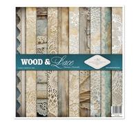ITD Collection - Carta Scrapbook - Set per scrapbooking - Carta decorativa per fai da te - 310 x 310 mm - 10 fogli + 1 - Wood & Lace - SLS-080