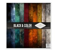ITD Collection - Carta Scrapbook - Set per scrapbooking - Carta decorativa per fai da te - 310 x 310 mm - 10 fogli + 1 - Black & Color - SLS-083