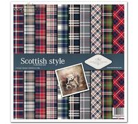 ITD Collection - Confezione per scrapbooking, 12 x 12 pollici, carta decorativa, decoupage, creazione di biglietti, dimensioni carta - 310 x 320 mm (Scottish style -SLS-017)