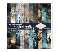 ITD Collection - Confezione per scrapbooking, 12 x 12 pollici, carta decorativa, decoupage, creazione di biglietti, dimensioni carta - 310 x 320 mm (An undiscovered magical world -SLS-023)