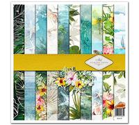 ITD Collection - Confezione per scrapbooking, 12 x 12 pollici, carta decorativa, decoupage, creazione di biglietti, dimensioni carta - 310 x 320 mm (Tropical dreams -SLS-010)