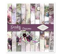ITD Collection - Confezione per scrapbooking, 12 x 12 pollici, carta decorativa, decoupage, creazione di biglietti, dimensioni carta - 310 x 320 mm (Garden of Dreams -SLS-009)
