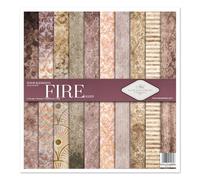 ITD Collection - Confezione per scrapbooking, 12 x 12 pollici, carta decorativa, decoupage, creazione di biglietti, dimensioni carta - 310 x 320 mm (Four elements-Fire -SLS-014)