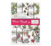 ITD Collection Decoupage, Wreath Invernale, 21 x 30 x 0,15 cm