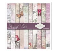 ITD Collection - Emballage Scrapbooking 12 x 12 pouces, Papier Scrapbooking, Papier Décor, Papier Carton - 310 x 320 mm (SLS-002 - French Chic)- HS code 48025890
