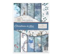 ITD Collection Papier de riz, Christmas in Blue, 29,7 x 21 cm