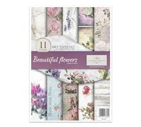 ITD Collection - Papier de riz créatif A4 Decoupage Rice Paper Sheet 29,7 x 21 cm Technique de découpage multicolore (RP018) - HS code 48021000