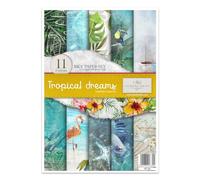 ITD Collection - Papier de riz créatif A4 Decoupage Rice Paper Sheet 29,7 x 21 cm Technique de découpage multicolore (RP006) - HS code 48021000