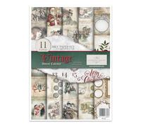 ITD Collection Papier de riz, Vintage Advent Calendar, 29,7 x 21 cm