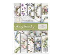 ITD Collection - Set carta decoupage carta di riso A4 set creativo 210x297 mm - carta decorativa 30 g/m² (RP071 -Spring Wreath)