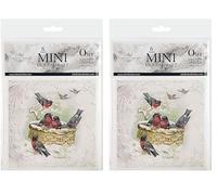 ITD Collection - Set creativo per mini album con carta di riso 14,8 x 14,8 cm (6 fogli) Carte di riso per decoupage per scrapbooking e artigianato - Multicolore (RSM084, codice HS - 48021000)