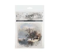 ITD Collection - Set creativo per mini album con carta di riso 14,8 x 14,8 cm (6 fogli) Carte di riso per decoupage per scrapbooking e artigianato - Multicolore (RSM088, codice HS - 48021000)