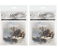 ITD Collection - Set creativo per mini album con carta di riso 14,8 x 14,8 cm (6 fogli) Carte di riso per decoupage per scrapbooking e artigianato - Multicolore (RSM088, codice HS - 48021000)