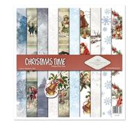 ITD Collection - Set di carta per scrapbooking Scrapbooking Papier 12 x 12 Zoll, 310 x 320 mm, Dekorpapier 30 g/m² - Scrapbook Papier (SLS-065 - Christmas Time)