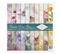 ITD Collection - Set di carta per scrapbooking Scrapbooking Papier 12 x 12 Zoll, 310 x 320 mm, Dekorpapier 30 g/m² - Scrapbook Papier (SLS-063 - Summer Love Story 1)
