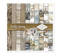 ITD Collection - Set di carta per scrapbooking Scrapbooking Papier 12 x 12 Zoll, 310 x 320 mm, Dekorpapier 30 g/m² - Scrapbook Papier (SLS-068 Flower Post - Rose)