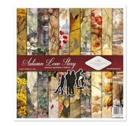 ITD Collection - Set di carta per scrapbooking Scrapbooking Papier 12 x 12 Zoll, 310 x 320 mm, Dekorpapier 30 g/m² - Scrapbook Papier (SLS-068 Flower Post - Rose)