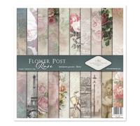 ITD Collection - Set di carta per scrapbooking Scrapbooking Papier 12 x 12 Zoll, 310 x 320 mm, Dekorpapier 30 g/m² - Scrapbook Papier (SLS-068 Flower Post - Rose)