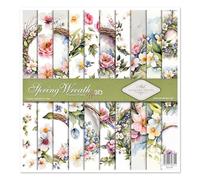 ITD Collection - Set di carta per scrapbooking Scrapbooking Papier 12 x 12 Zoll, 310 x 320 mm, Dekorpapier 30 g/m² - Scrapbook Papier (SLS-068 Flower Post - Rose)
