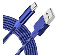 iTechCover Cavo USB intrecciato per ricarica/caricabatterie compatibile con cuffie da gioco Turtle Beach Stealth 520, 600, 700, blu (3 m)