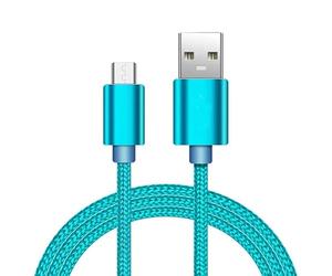iTechCover Cavo USB intrecciato per ricarica/cavo di alimentazione compatibile con Renpho ES-280CR-EU Bilancia grasso corporeo/Baby Blue (2 m)