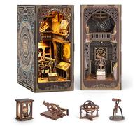 ITEFDTUTNE Kit per angolo libro per adulti, kit fai da te in miniatura per casa delle bambole con luce a LED, libreria 3D in legno, puzzle, inserto, decorazione, artigianato, regalo per adulti e