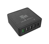Itek Caricabatteria da tavolo da 60W- 13.2A(2x3A- 3x2.4A) con 5 porte: 1xUSB-C P