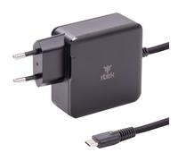 Itek alimentatore a muro per nb e dispositivi usb-c, pd 65w, gan