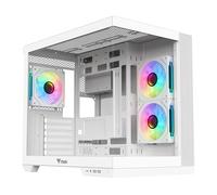 Case itek tower "dark cave ds" gaming tower 2*usb3,1*usb-c 3*12cm fan argb, side & front panel temp glass, bianco- itgcadcdsw