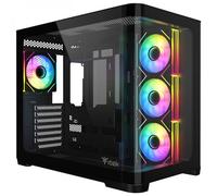 ITEK Case DARK CAVE CURVED - Gaming Tower- ATX- 4x12cm ARGB fan- 2xUSB3- Type-C-