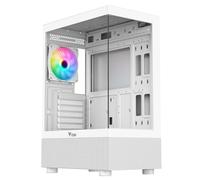Itek Case SHOWBUI 33W - Gaming Tower ATX- 12cm ARGB fan - USB3 - Side & Front Panel Temp Glass - White Edition