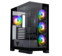 iTek Case Showbui 45B, Middle-Tower, Vetro Temperato - Nero