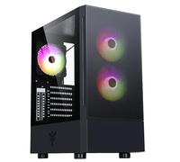 Itek Case SIISBE 3.0 - Gaming Middle Tower, 3x12cm ARGB fan, USB3, Side Panel Temp Glass with hinge