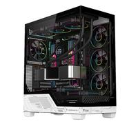 iTek Case Torre Bianco NEBRALUX 01 con Illuminazione e Vetro Temperato