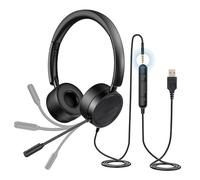 ITEK CUFFIA CON MICROFONO USB, JACK 3.5MM, CONT. VOLUME, ALTA QUALITA AUDIO