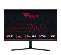 Itek Monitor GGF - 24.5 Pollici, Piatto, Risoluzione FHD 1920x1080, Pannello Fast IPS da 280Hz, Schermo 16:9, Risposta 1ms G2G, Collegamenti 2xHDMI, 2xDP, Altoparlanti, HDR, Adaptive Sync
