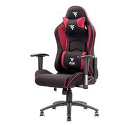 ITEK PLAYCOM FM20 Sedia Gaming ergon. Rossa, schienale reclinabile, braccioli e poggiatesta regolabili, sup. lombare, comfort e design, ideale come sedia ufficio,sedia per studio o poltrona per gamer