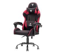 iTek Gaming Chair RHOMBUS FF10 - Tessuto, Doppio Cuscino - Nero/Rosso