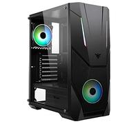 Itek SPACIRC VO - Case PC Gaming Middle Tower ATX, 2 Ventole da 12 cm ARGB in dotazione, 2xUSB3.2 - frontale ABS e traforato, pannello laterale in vetro temperato, nero