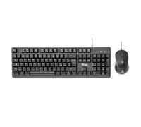 Itek Tastiera e Mouse DEC C01 - Kit USB con Cavo 1,5 m - Tastiera a Membrana 105 Tasti + Mouse Ottico 3600 DPI - Precisione e Comfort per PC e Laptop